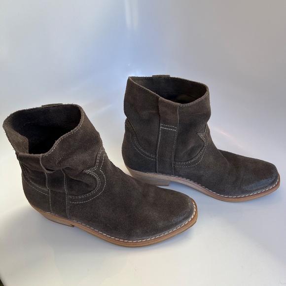 Sam Edelman Myron Suede Pull On Ankle Booties Gray Size 6 M - Picture 3 of 13